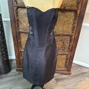 BCBGMaxAzria Strapless Black Dress 8